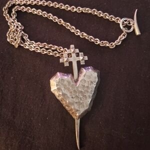 Silver Heart Pendant Necklace